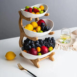 Fruteira de Mesa em Bambu para Decoração e Organização