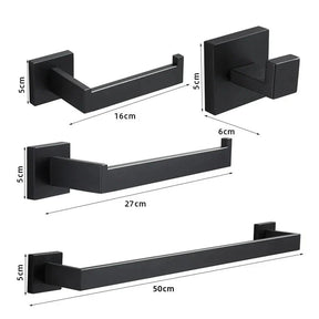 Acessórios de Banheiro Preto Fosco em Inox