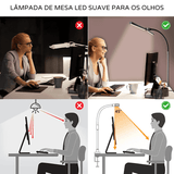 Luminária de Mesa Led Escritório Fléxivel Alumínio